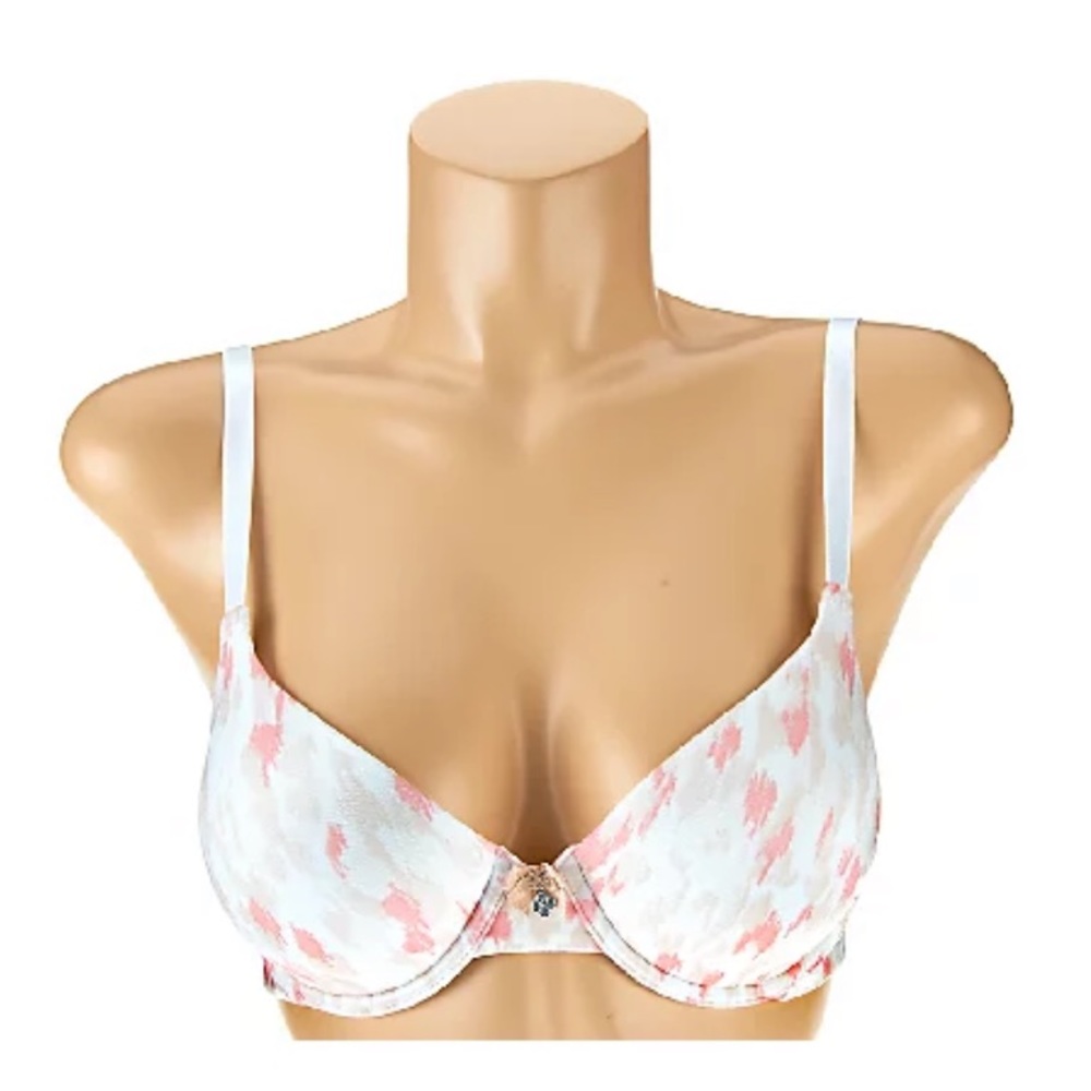 Breezies Demi Coverage Back Smoothing T-Shirt Bra NEW NWOT Size 34D